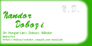 nandor dobozi business card